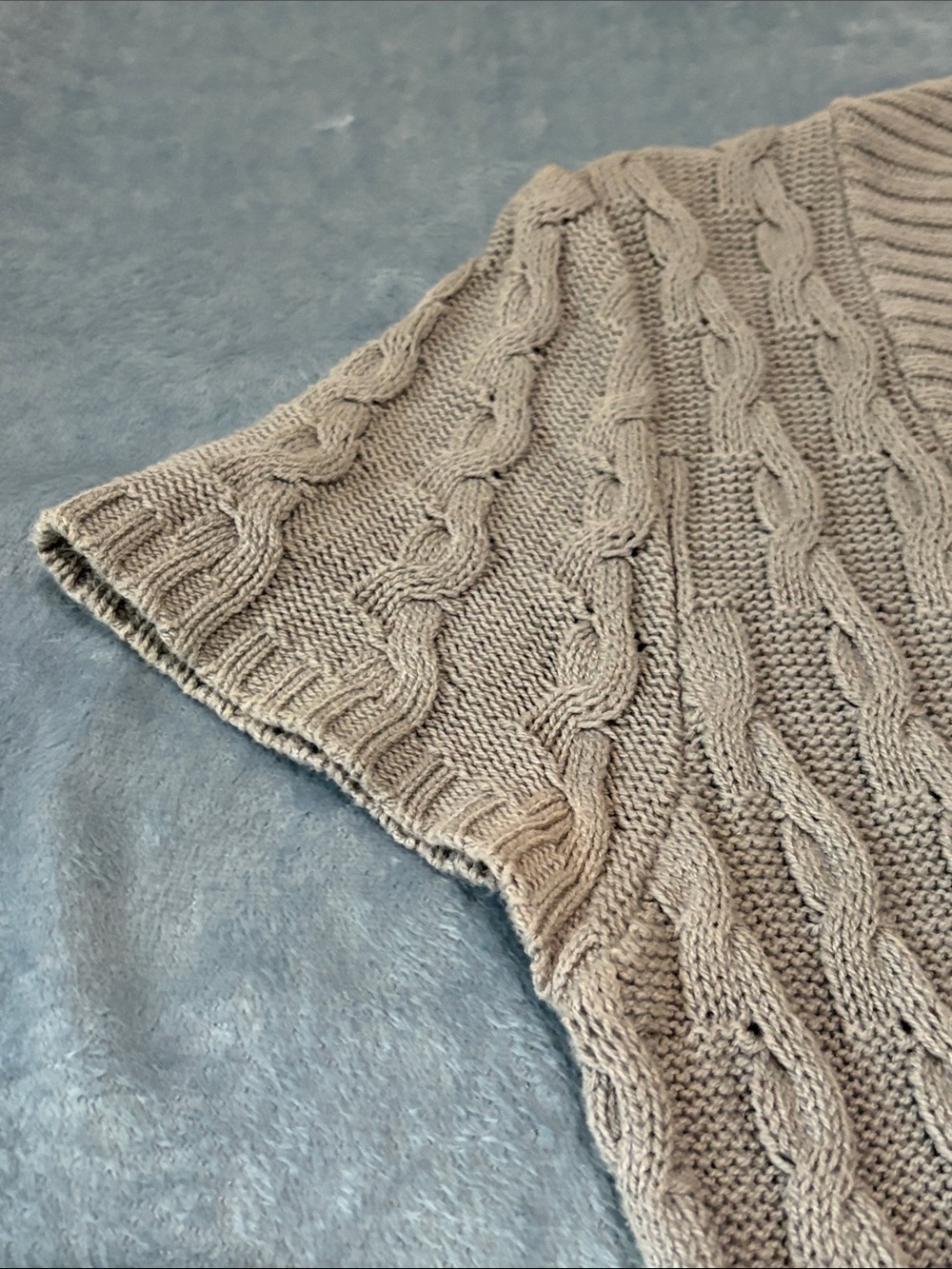 bebe Gray Cable Knit Shawl Collar Mini Dress with Belt - Picture 6 of 8